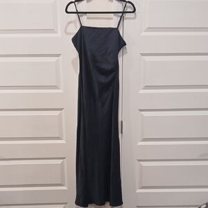 New House Of Harlow 1960 Dark Blue Split Hem Maxi Dress Size Medium